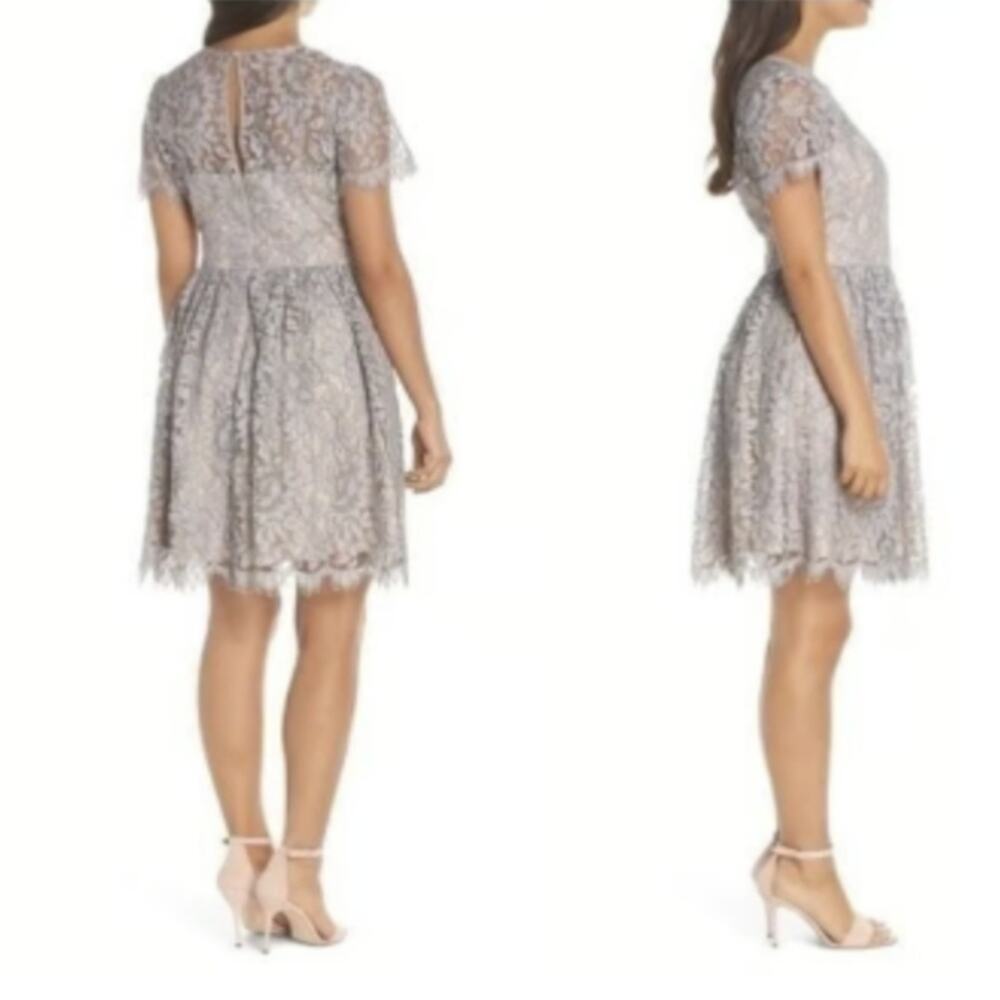 Lace Floral High Waisted Coquette Dress Women's Size 12